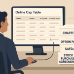 Editorial illustration modern flat vector style A founder - Startup Lawyer